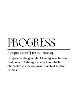 Progress Definition white background