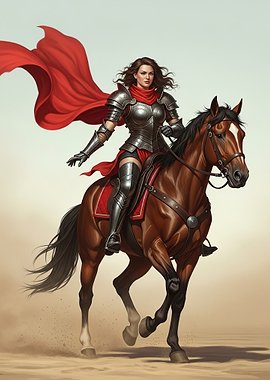 Warrior Woman on Horseback