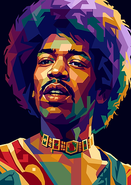 Jimi Hendrix Pop Art Portrait