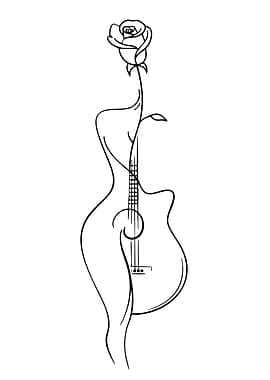 Rose and Guitar Fusion