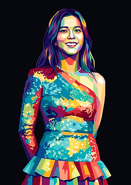 Colorful Portrait of a Jisoo BLACKPINK