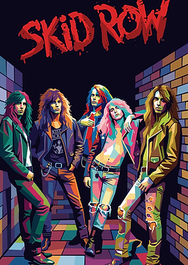 Skid Row Band Pop Art