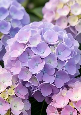 Close-up of Hydrangea Flowers