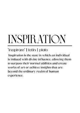Inspiration Definition white background