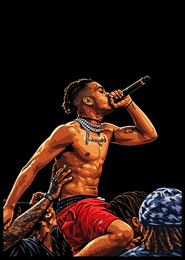 Rapper Performing on Stage