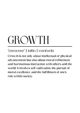 Growth Definition white background