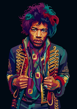 Jimi Hendrix Pop Art Portrait