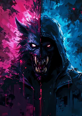 Werewolf in Neon Light