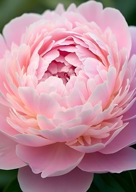 Close-up of a Pink Peony Flower