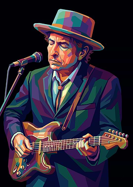 Bob Dylan Playing Guitar