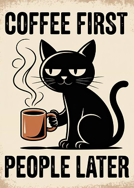 Black Cat Coffee First People Later