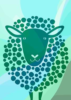 Cute Sheep Creative Illustration