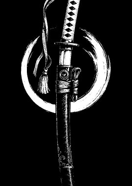 Samurai Sword and Zen Circle