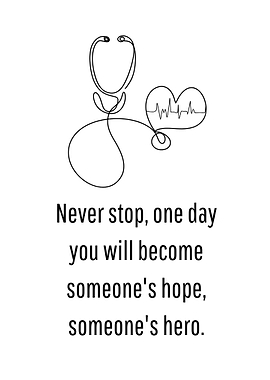 Medical Quote with Stethoscope and Heart