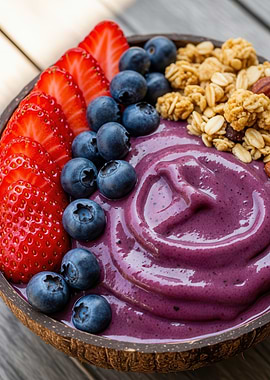 Acai Bowl with Berries and Granola