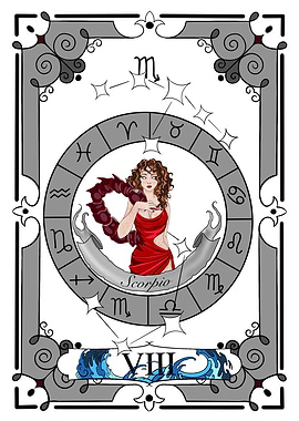 Scorpio Zodiac Card