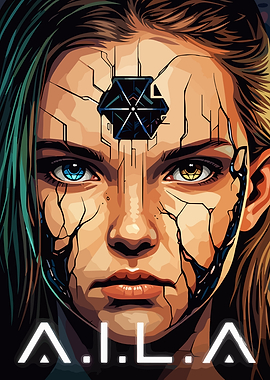 Cyberpunk AI Girl Portrait