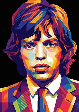 Mick Jagger Pop Art Portrait