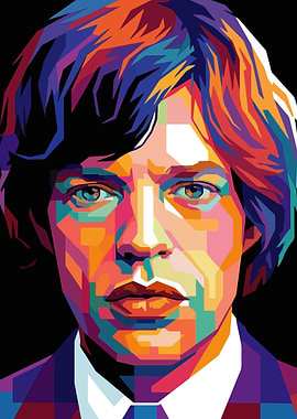 Mick Jagger Pop Art Portrait