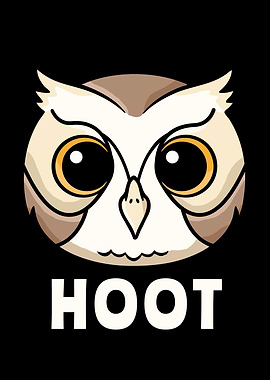 Cute Owl Face HOOT Kids Bird Kawaii Owl