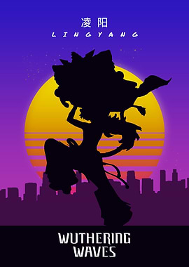 Wuthering Waves Lingyang Retro Poster