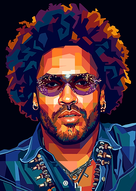 Pop Art Portrait of Lenny Kravitz