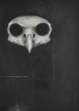 Owl Skull Painting