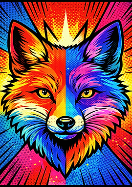 Vibrant Fox Portrait