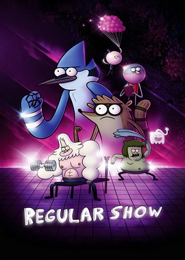 Regular Show Characters in Retro Style