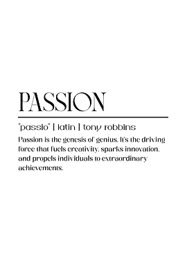Passion Definition white background