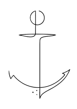 Minimalist Anchor Tattoo Design
