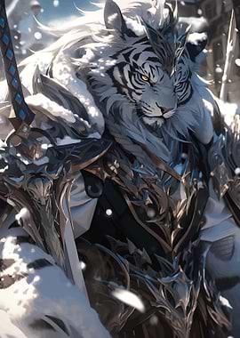 White Tiger Warrior in Armor