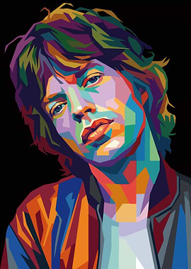 Mick Jagger Pop Art Portrait