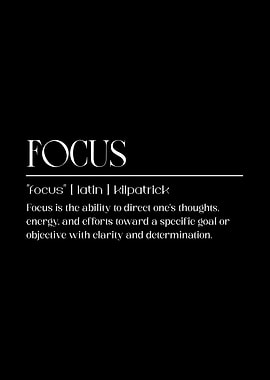 Focus Definition black background