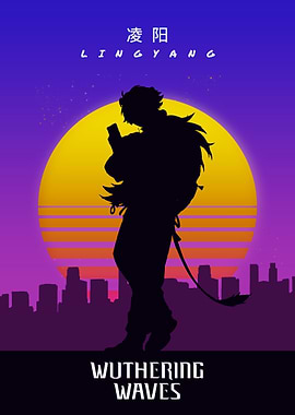 Wuthering Waves Lingyang Retro Poster