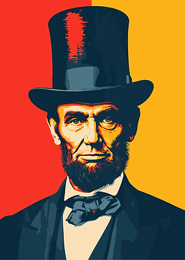Abraham Lincoln Pop Art Portrait