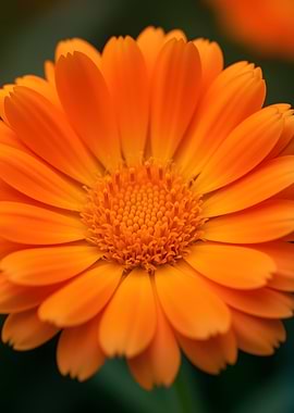 Close-up of an orange calendula flower