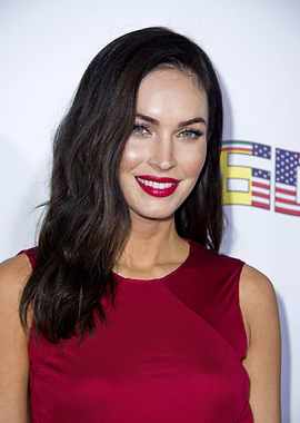 Megan Fox Red Dress Smiling