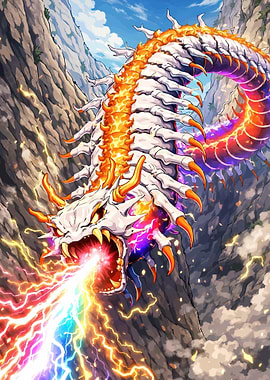Dragon Centipede Unleashes Lightning Breath