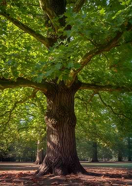 Majestic Sycamore Tree in Park