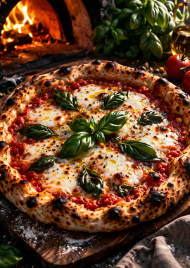 Neapolitan Pizza in Wood-Fired Oven