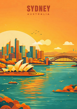 Sydney Skyline at Sunset