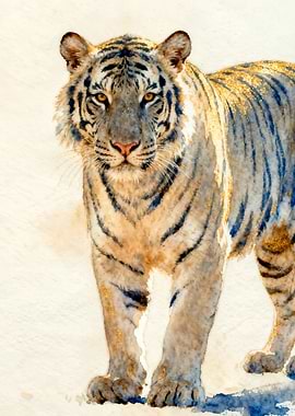 Watercolor Tiger Portrait