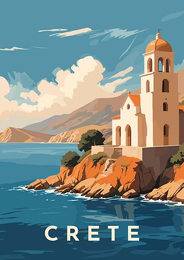 Crete Travel Poster