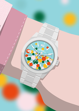 Celebration Rolex Watch Wrist Shot