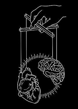 Puppet Master Controlling Heart and Brain
