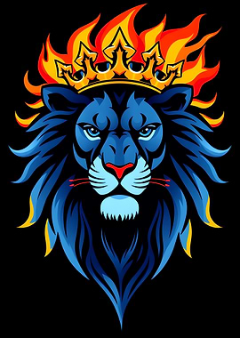 Lion King with Fiery Crown