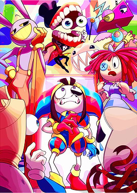 Surreal Cartoon Characters Gathering