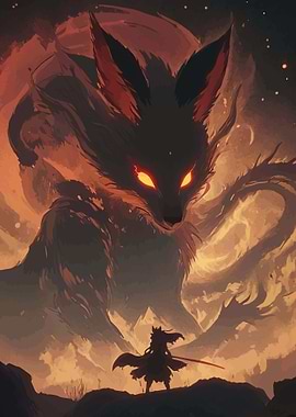 Giant Fox Spirit vs Samurai