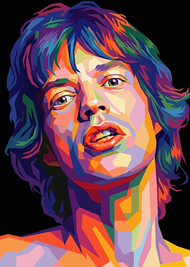 Mick Jagger Pop Art Portrait